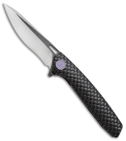 WE Knife Co. 604B Frame Lock Knife Black Titanium (3.8" Satin, Black) 