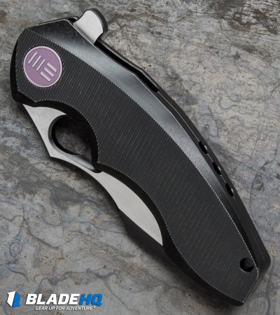 WE Knife Co. 605C Frame Lock Knife Black Titanium (3" Black, Satin) 