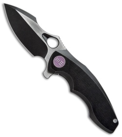 WE Knife Co. 605C Frame Lock Knife Black Titanium (3" Black, Satin) 