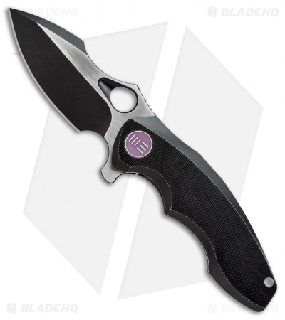 WE Knife Co. 605C Frame Lock Knife Black Titanium (3" Black, Satin) 