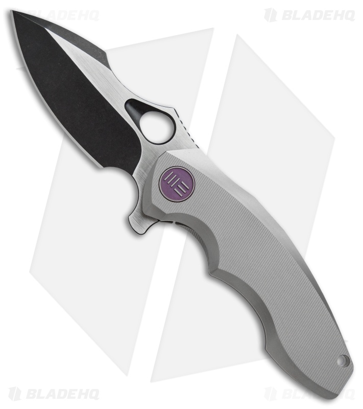 WE Knife Co. 605E Frame Lock Knife Titanium (3" Black, Satin)