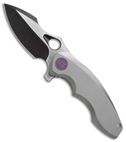 WE Knife Co. 605E Frame Lock Knife Titanium (3" Black, Satin) 