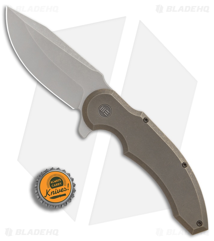 WE Knife Co. Ferox Frame Lock Flipper Knife Bronze Ti (3.6" Stonewash) 812A