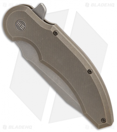 WE Knife Co. Ferox Frame Lock Flipper Knife Bronze Ti (3.6" Stonewash) 812A