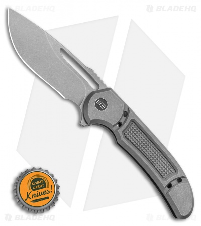 WE Knife Co. Ferrum Forge Minax Frame Lock Knife Gray Titanium (3.5" SW)