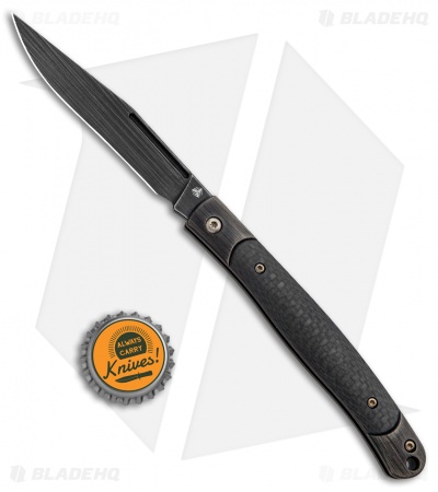 WE Knife Co. Gentry Slip Joint Knife Titanium/Carbon Fiber (3.45" Black) 902B