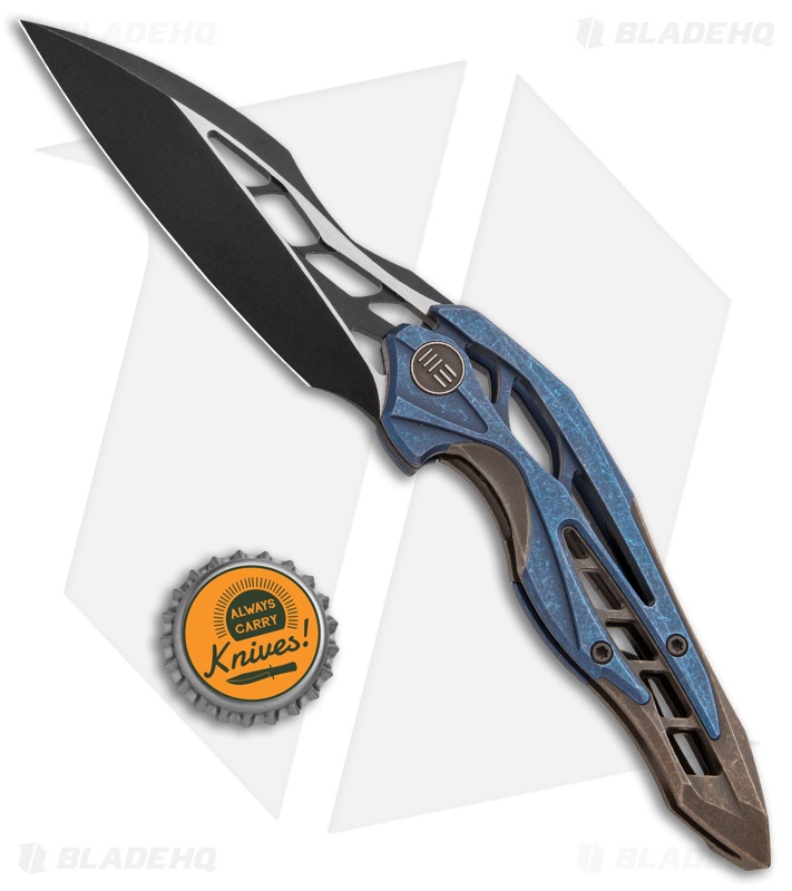 WE Knife Co. Isham Arrakis Knife Blue/Bronze Titanium (3.5" Two-Tone) 906B