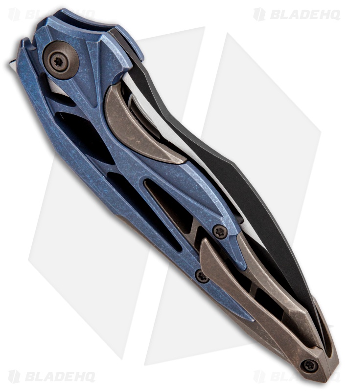 WE Knife Co. Isham Arrakis Knife Blue/Bronze Titanium (3.5" Two-Tone) 906B