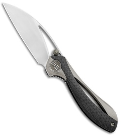 WE Knife Co. Isham Pleroma Integral Knife Champagne Ti /CF (2.95" Satin) 821B