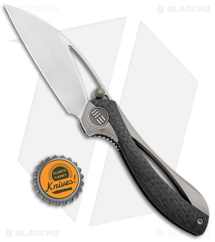 WE Knife Co. Isham Pleroma Integral Knife Champagne Ti /CF (2.95" Satin) 821B