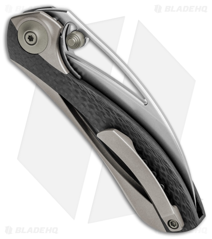 WE Knife Co. Isham Pleroma Integral Knife Champagne Ti /CF (2.95" Satin) 821B