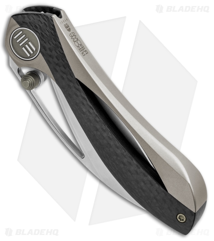 WE Knife Co. Isham Pleroma Integral Knife Champagne Ti /CF (2.95" Satin) 821B