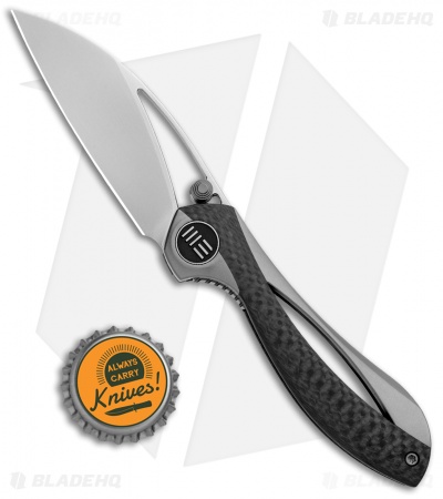 WE Knife Co. Isham Pleroma Integral Knife Gray Ti /CF (2.95" Bead Blast) 821A