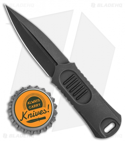 WE Knife Co. OSS Dagger Fixed Blade Knife Black G-10 (2" Black Stonewash)