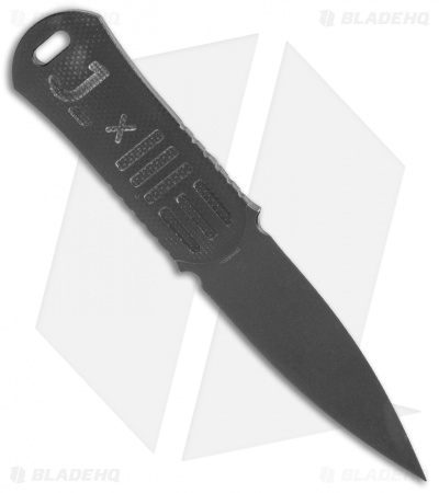WE Knife Co. OSS Dagger Fixed Blade Knife Black G-10 (2" Black Stonewash)