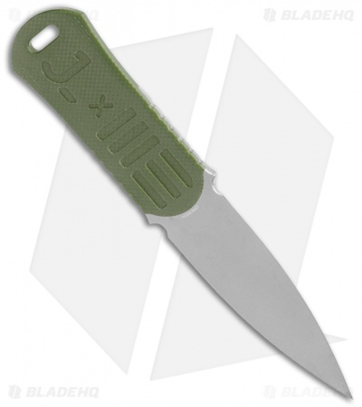 WE Knife Co. OSS Dagger Fixed Blade Knife OD Green G-10 (2" Stonewash)