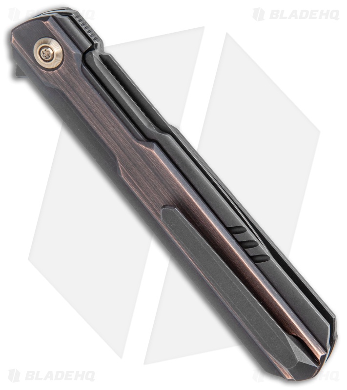 WE Knife Co. Peer Liner Lock Flipper Knife Black Ti w/ Copper (3.6" Black) 2015F
