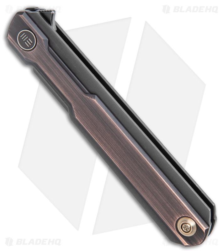 WE Knife Co. Peer Liner Lock Flipper Knife Black Ti w/ Copper (3.6" Black) 2015F