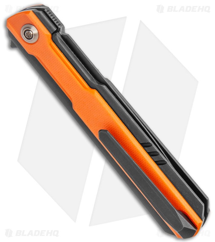 WE Knife Co. Peer Flipper Knife Black Ti w/ Orange G-10 (3.5" Black) 2015B