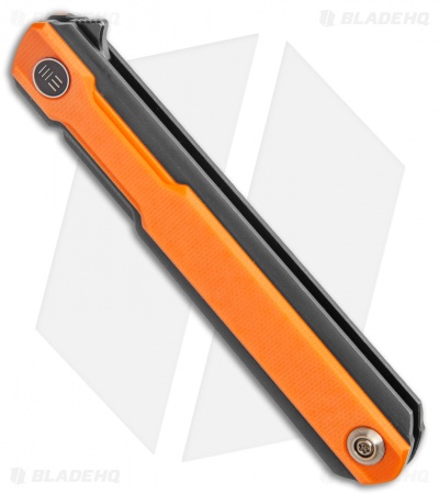 WE Knife Co. Peer Flipper Knife Black Ti w/ Orange G-10 (3.5" Black) 2015B
