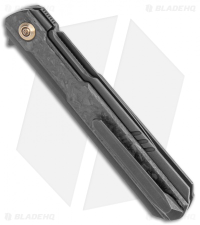 WE Knife Co. Peer Flipper Knife Black Ti w/ Shred CF (3.5" Black) 2015D