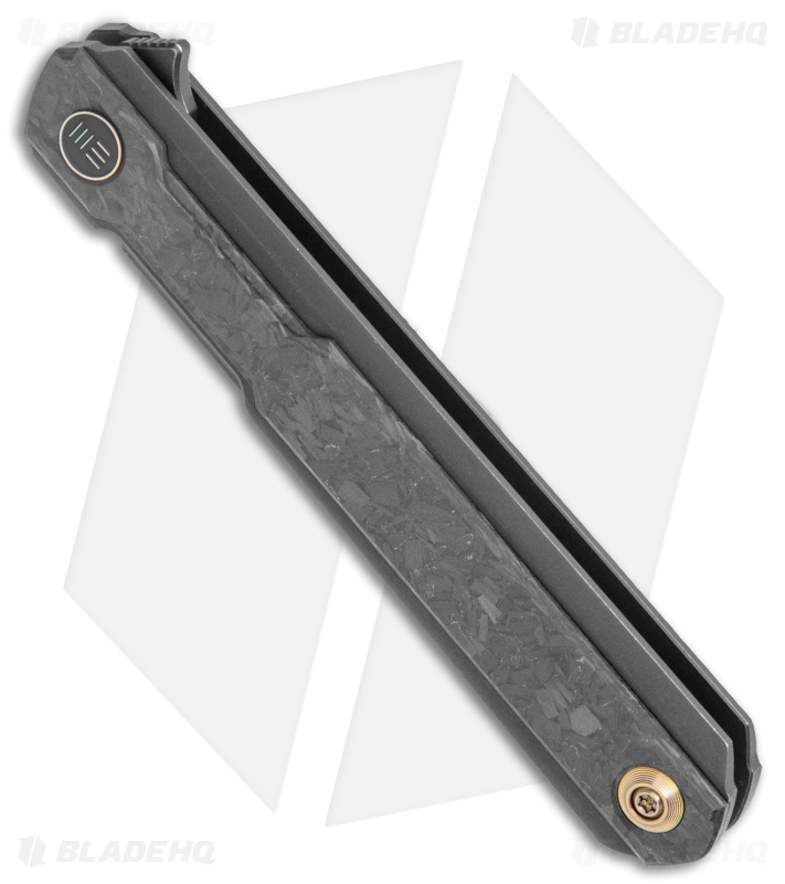 WE Knife Co. Peer Flipper Knife Black Ti w/ Shred CF (3.5" Black) 2015D