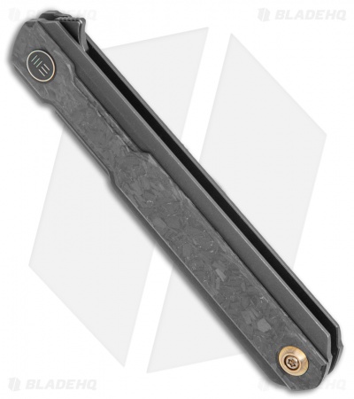 WE Knife Co. Peer Flipper Knife Black Ti w/ Shred CF (3.5" Black) 2015D