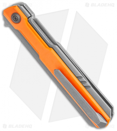 WE Knife Co. Peer Flipper Knife Gray Ti w/ Orange G-10 (3.5" SW) 2015A