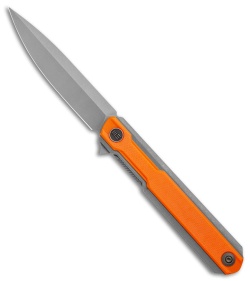 WE Knife Co. Peer Flipper Knife Gray Ti w/ Orange G-10 (3.5" SW) 2015A