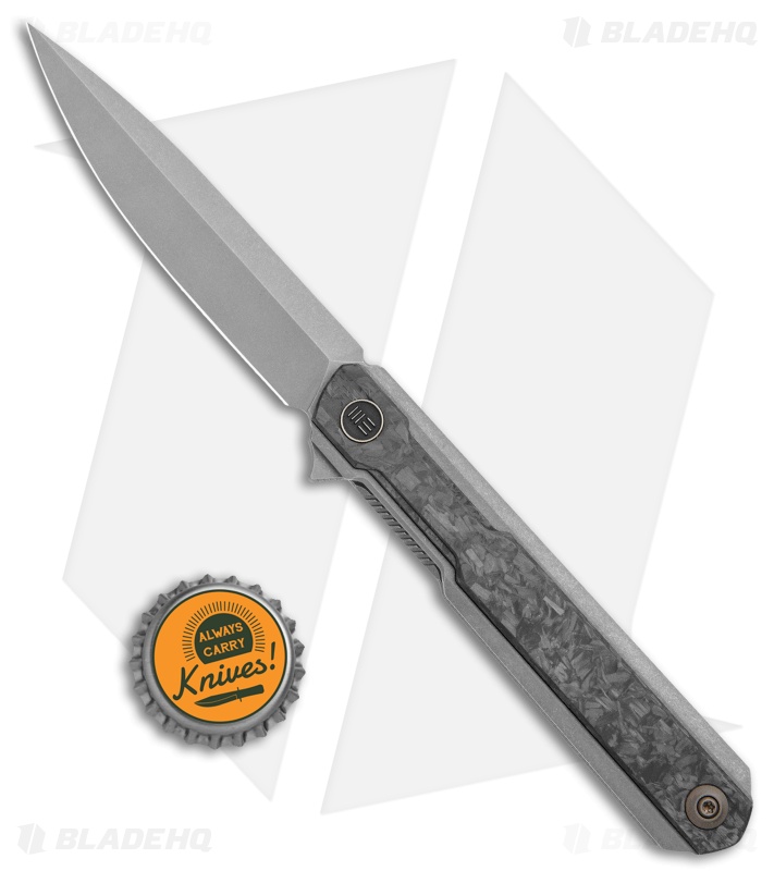 WE Knife Co. Peer Flipper Knife Gray Ti w/ Shred CF (3.5" SW) 2015C