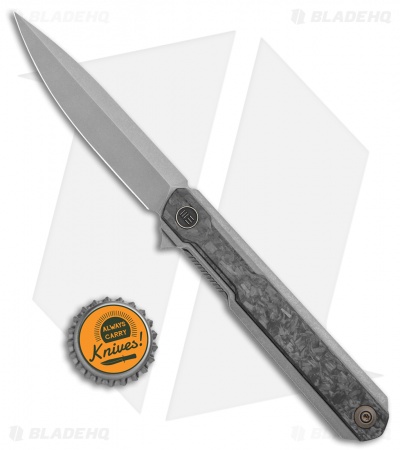 WE Knife Co. Peer Flipper Knife Gray Ti w/ Shred CF (3.5" SW) 2015C