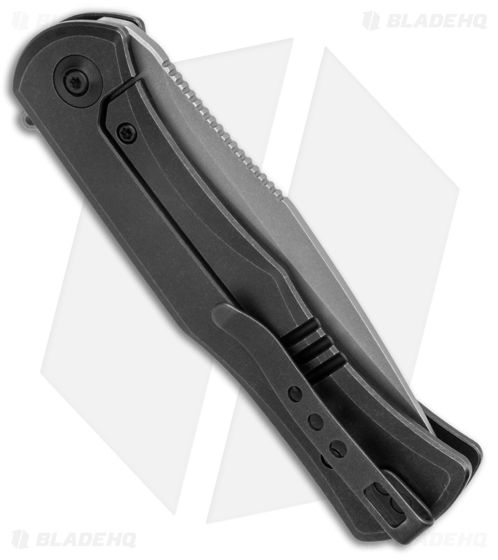WE Knife Co. Primoris Frame Lock Knife Black Titanium (3.5" Stonewash) 