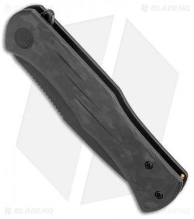 WE Knife Co. Primoris Frame Lock Knife Black CF/Titanium (3.5" Black Stonewash) 