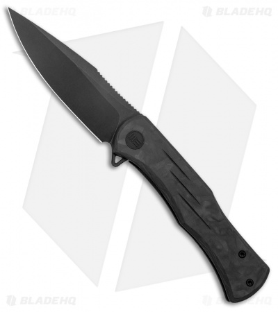 WE Knife Co. Primoris Frame Lock Knife Black CF/Titanium (3.5" Black Stonewash) 