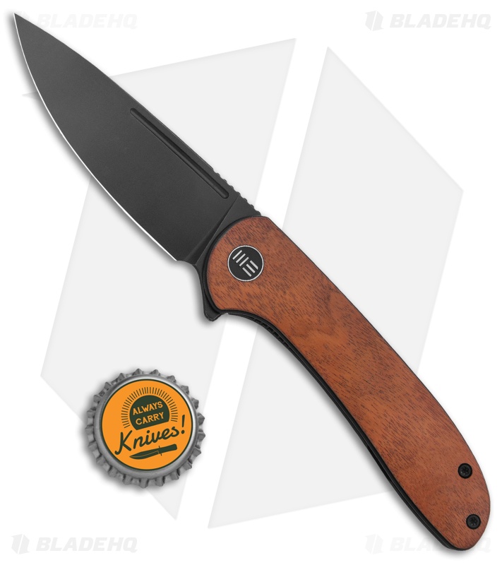 WE Knife Co. Saakshi Liner Lock Knife Cuibourtia Wood (3.3" Black SW)