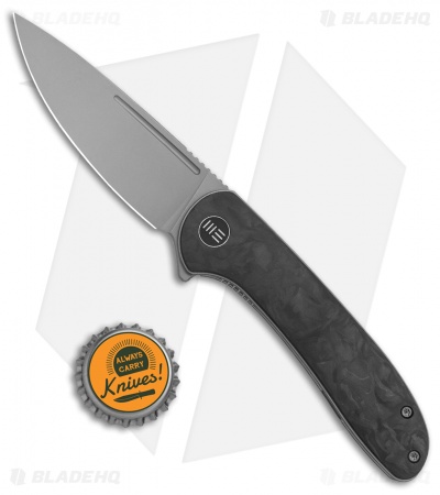 WE Knife Co. Saakshi Liner Lock Knife Marble Carbon Fiber/Gray Liners (3.3" SW)