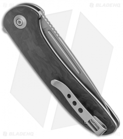 WE Knife Co. Saakshi Liner Lock Knife Marble Carbon Fiber/Gray Liners (3.3" SW)