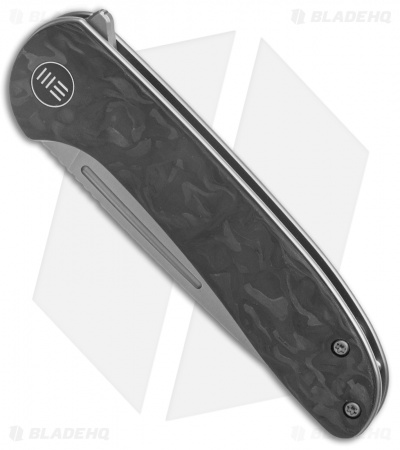 WE Knife Co. Saakshi Liner Lock Knife Marble Carbon Fiber/Gray Liners (3.3" SW)