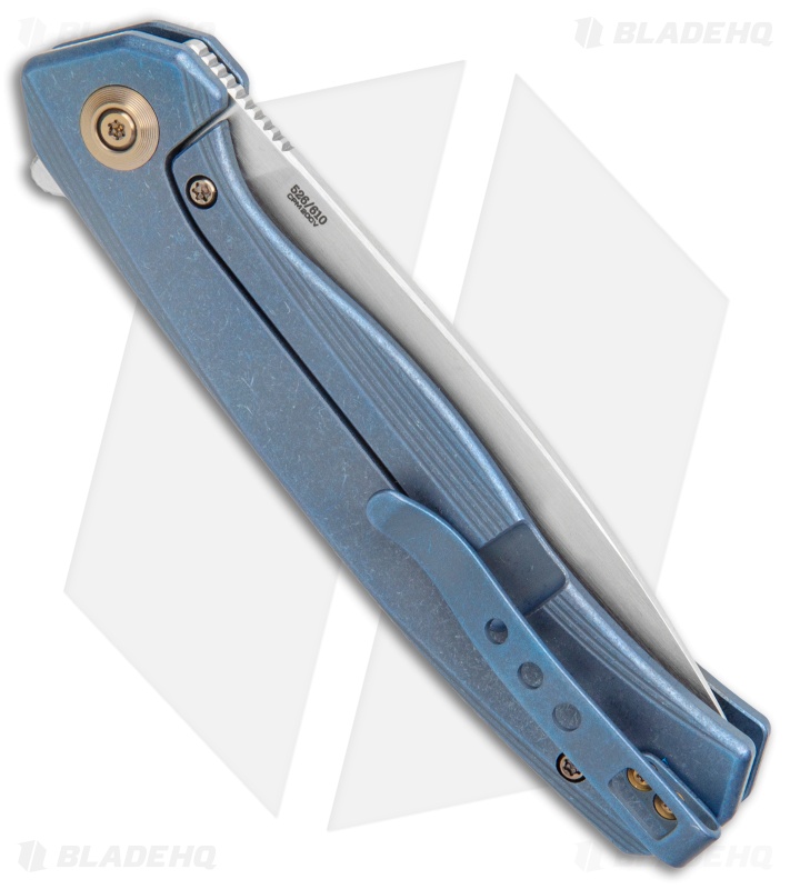 WE Knife Co. Seer Frame Lock Knife Blue Titanium (3.5" Satin) WE20015-2