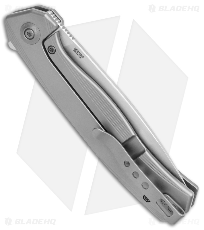 WE Knife Co. Seer Frame Lock Knife Gray Titanium (3.5" Satin)