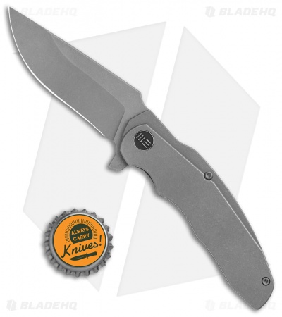 WE Knife Co. Skreech Flipper Knife Gray Ti (3.3" Stonewash) 2014B