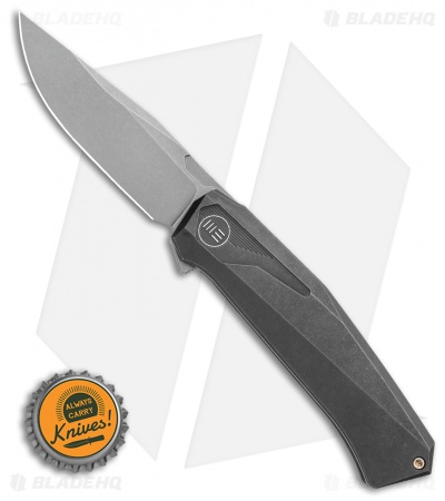 WE Knife Co. Gava Frame Lock Knife Black Titanium (3.25" BB Stonewash)