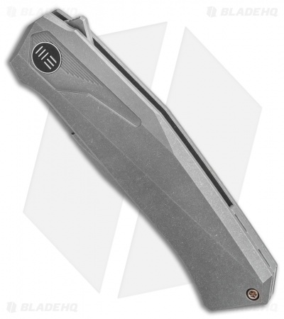 WE Knife Co. Gava Frame Lock Knife Gray Titanium (3.25" BB Stonewash)