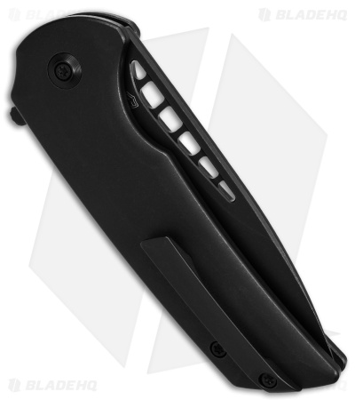 WE Knife Co. Mini Malice Button Lock Black Titanium (2.98" Black SW) WE054BL-1