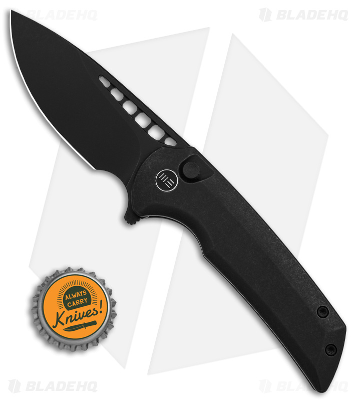 WE Knife Co. Mini Malice Button Lock Black Titanium (2.98" Black SW) WE054BL-1