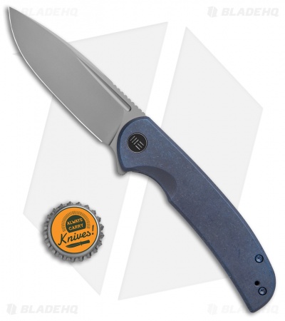 WE Knife Co. Beacon Frame Lock Knife Blue Titanium (3.5" Bead Blast) 