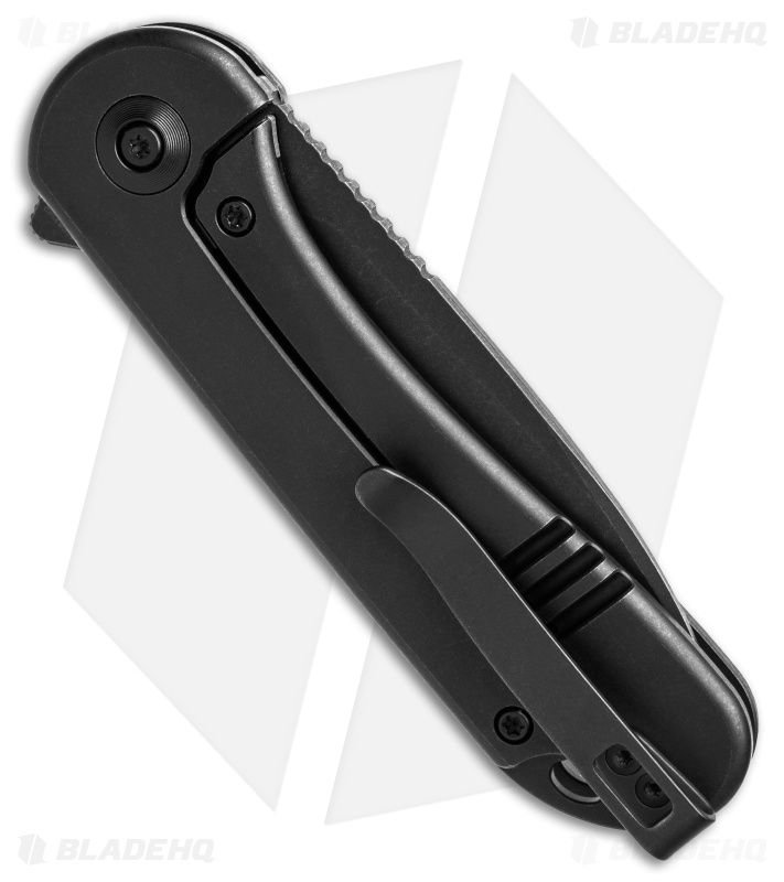 WE Knife Co. Elementum Frame Lock Black Titanium (3" Black Stonewash 20CV) 