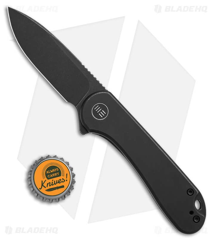 WE Knife Co. Elementum Frame Lock Black Titanium (3" Black Stonewash 20CV) 