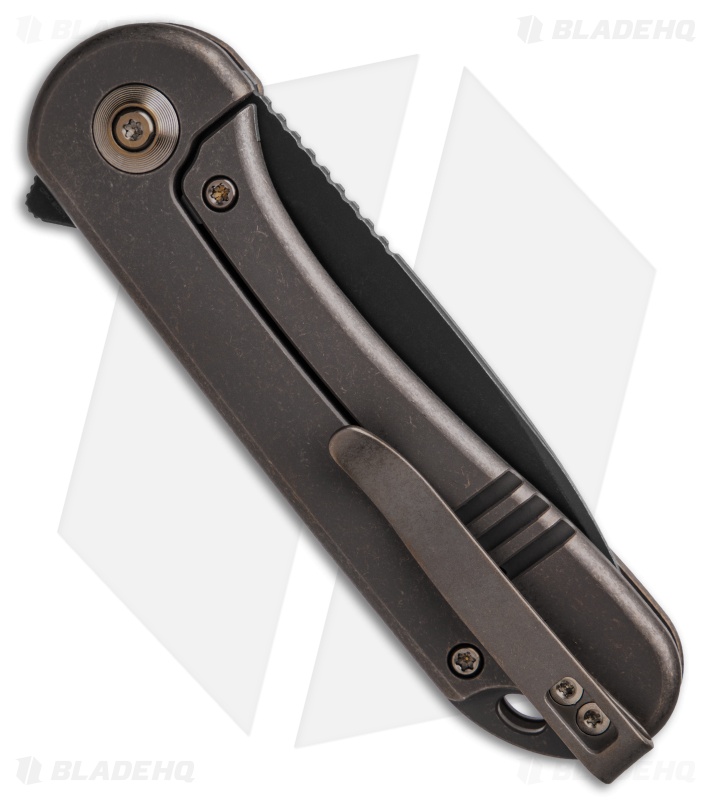 WE Knife Co. Elementum Frame Lock Bronze Titanium (3" Black Stonewash 20CV) 