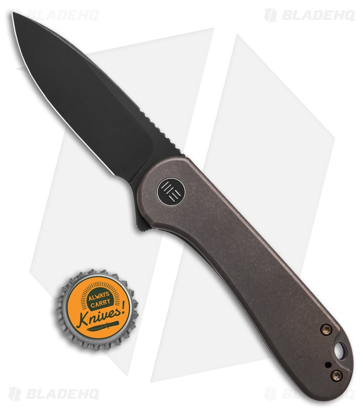 WE Knife Co. Elementum Frame Lock Bronze Titanium (3" Black Stonewash 20CV) 